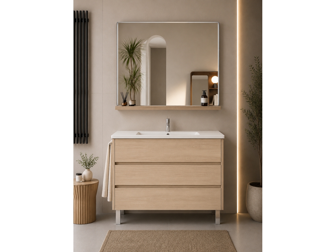 Móvel De Casa De Banho Com Lavatório Origenbath Imperia Sem Espelho 90x40 Cm Estepa