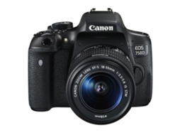 Kit Máquina Fotográfica Reflex CANON 750D + EF-S 18-55mm (Preto - 24.2  MP - ISO: 100 a 12800)