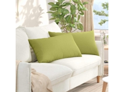 Vidaxl Travesseiros De Sofá 2 Pcs Verde Claro 80 X 40 Cm Tecido