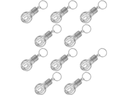 Chaveiros Com 10 Lâmpadas Led Multicoloridas Em Acrílico Transparente, Pingente Criativo.