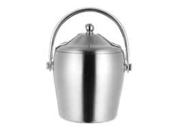 Balde De Gelo Em Aço Inoxidável Com Tampa, 1 Litro, Balde Térmico Para Champanhe, Ideal Para Armazenamento Prolongado De Gelo.