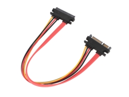 Cable de Extensión Sata de 22 Pines Macho a Hembra, Datos Y Alimentación Combinados, 30 Cm Serial Ata (1 Pie)