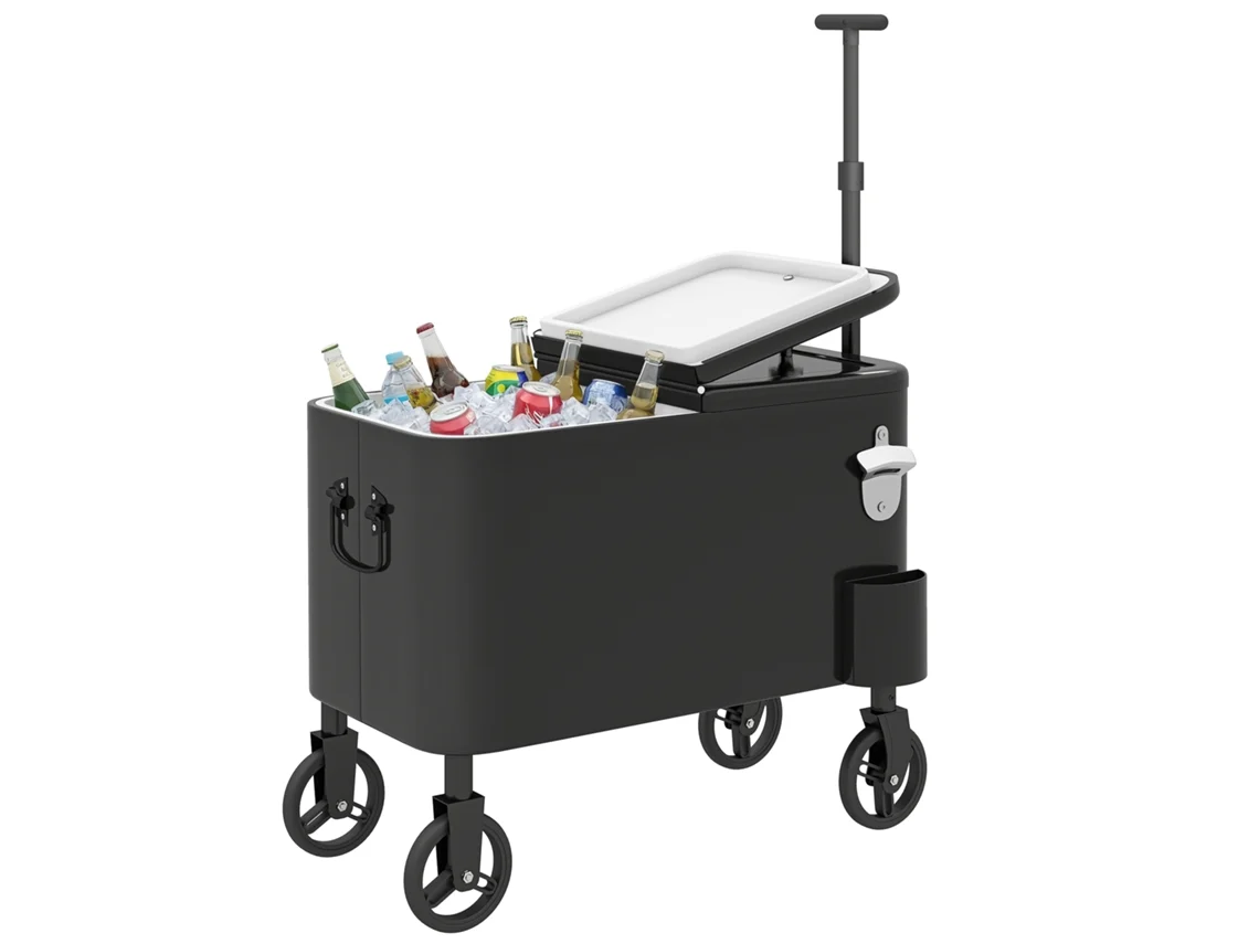 Carrinho Refrigerado 56l com Rodas, Alças Ajustáveis e Abridor SINI TECH STORE