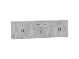 Sideboard, Sideboards Vidaxl Cinzeto Madeira Processada (n/a)