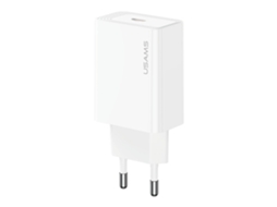 Adaptador De Cargador Usams Cc329 T69 De 30 W Con Carga Rápida, Protocolo Pd3.0, Cargador De Pared De Amplio Voltaje, Enchufe Europeo.