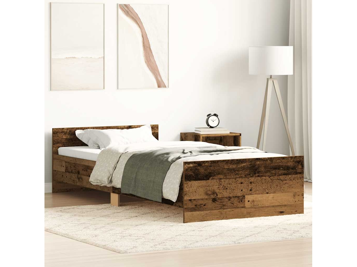 Vidaxl Estrutura De Cama Sem Colchão 90x190cm Derivados De Madeira