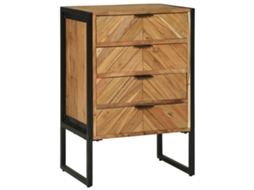 Vidaxl Buffet 50 X 35 X 75 Cm Madeira De Acácia Maciça