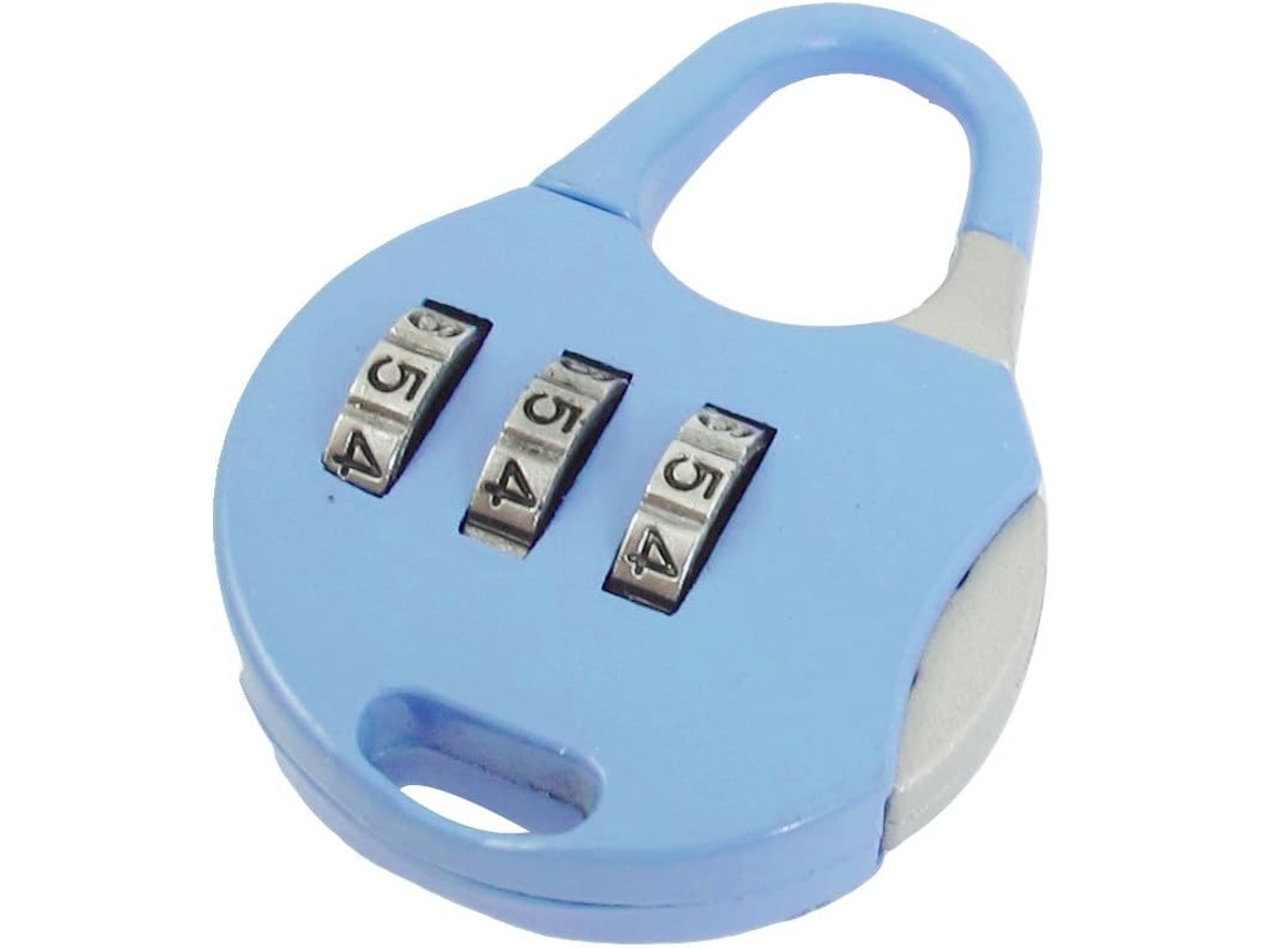 Cadeado De Viagem Mini Unissex Aexit Azul Claro Com 3 Dígitos 982g902
