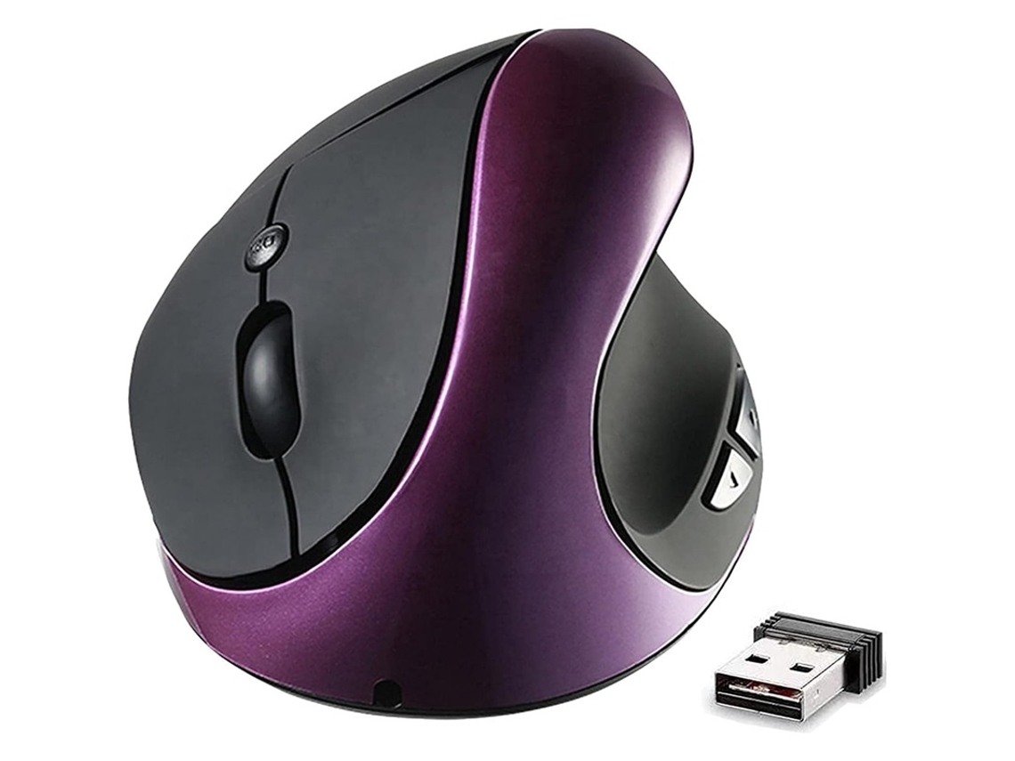 Mouse Vertical Sem Fio Ergonômico Recarregável Dpi Ajustável