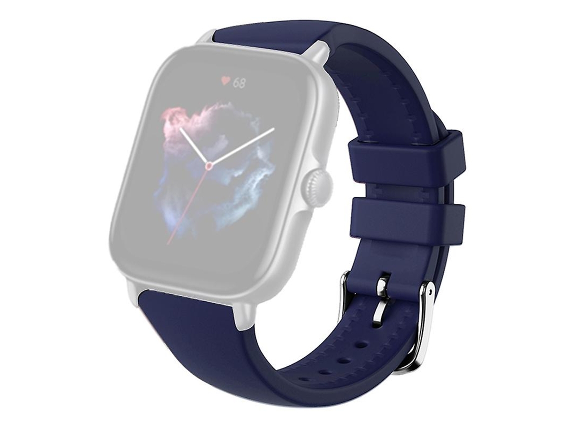 Pulseira de silicone de 20 mm para relógio inteligente Huami Amazfit GTS 4/3/2/mini/bip com fivela em U para bicicleta elétrica
