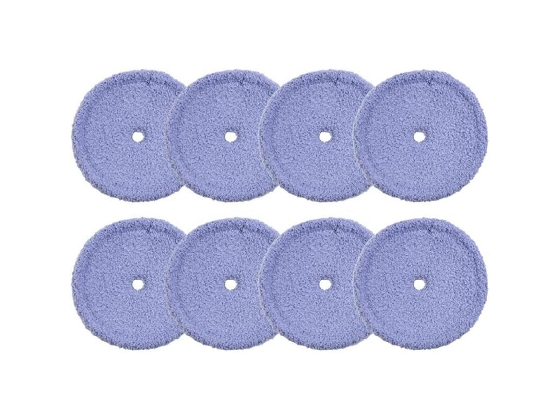 Conjunto de 8 Panos Limpeza Microfibra Laváveis​​ para Everybot Edge Rs700 Rs500, Acessórios de Reposição para Aspirador Robô BRILVIBERA