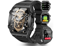 Smartwatch Fitness Tracker À Prova Dágua Touch Fabric Hd Super Large 1.91 Heart Rate Monitor Pedômeter Sound Monitor Bestvite
