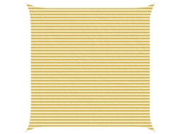 Vidaxl Vela De Sombra Amarelo E Branco 5 X 5 M Hdpe