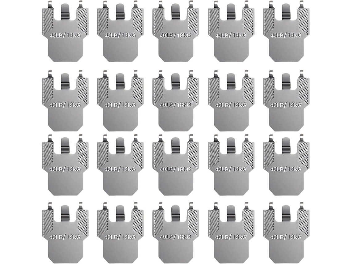 Conjunto De 20 Ganchos Parede Em Aço Inoxidável Reforçado Para