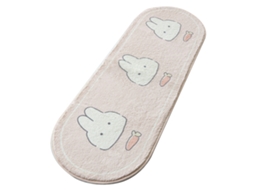 Tapete Oval Macio Fofo Coelho Branco Decorativo Quarto