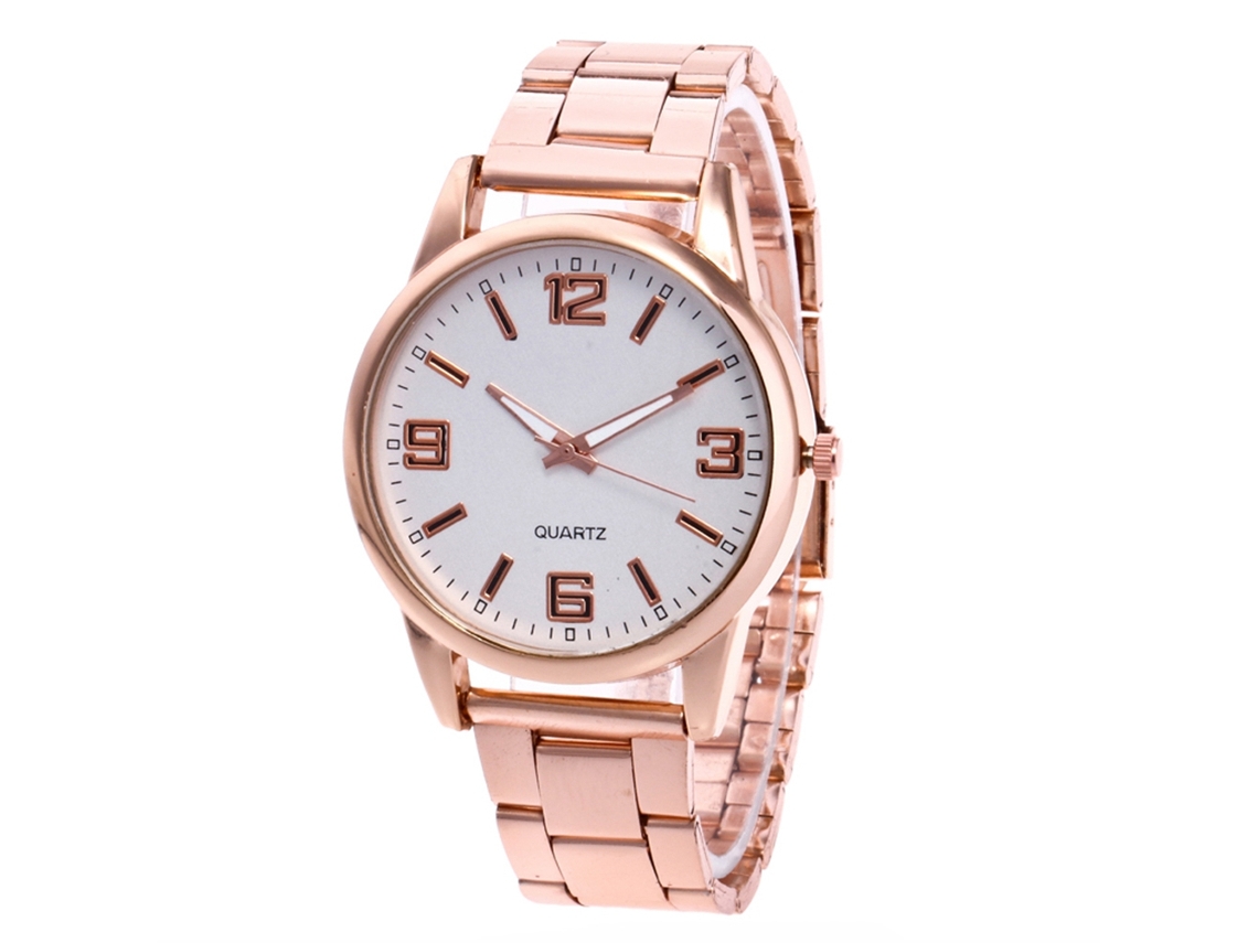 Reloj De Cuarzo Elegante Y Casual Unisex De Moda (oro Rosa)