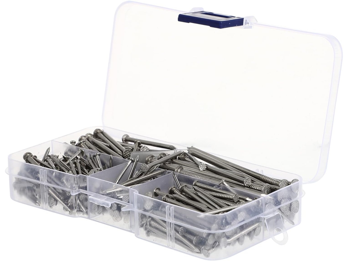 Kit Com 460 Pregos De Aço Inoxidável 304 Para Madeira E Concreto,