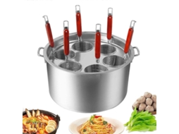 Panela Para Massa Em Aço Inoxidável Com Escorredor E Divisor, 3/4/5/6 Litros, Com Várias Seções, Para Uso Doméstico E Em Restaurantes.