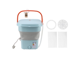 Máquina de lavar portátil compacta e dobrável de 11.5l para casa, viagem, apartamento ou hotel, conector EU 220v LAXISCREED