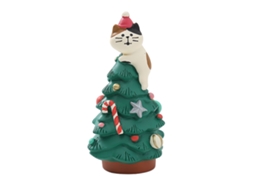 Vaso de Resina com Planta Suculenta e Decorativo Papai Noel LAXISCREED