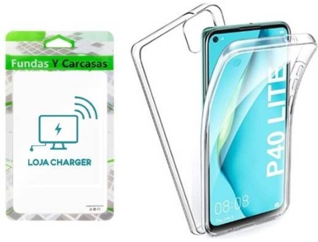 Capa e Película LOJA CHARGER 4X1 360° Proteção total Huawei P40 Lite Transparente