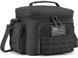 Lancheira Tática Masculina, Marmita Térmica Resistente, Bolsa À Prova De Vazamentos Para Trabalho E Camping, Preta