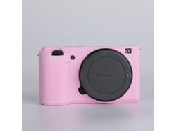 Capa Silicone HEXINYIGJLY para Sony Zv e10/zv e10lanti Risco, Leve, Acesso Total Rosa