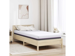 Vidaxl Colchão De Espuma De Memória Médio 90 X 190 Cm Branco E Cinza