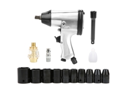 Conjunto De Chaves De Fenda Pneumáticas Profissionais Laxiscreed Com 10 Soquetes De Alto Torque