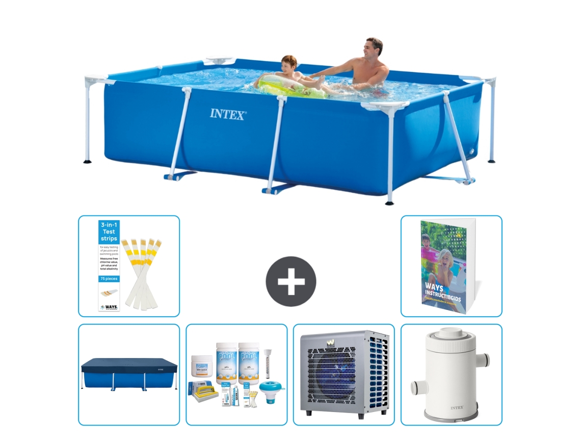 Piscina com Estrutura Retangular 260x160x65 Cm 5 peças S90 INTEX