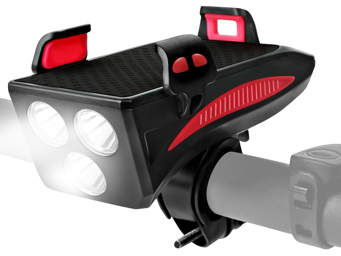 Luz Dianteira Para Bicicleta, Campainha Acessórios Ciclismo Noturno