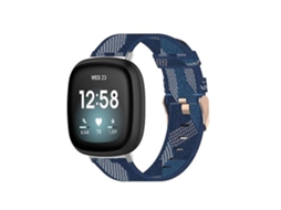 Lurelia Pulseira, Compatível Com Fitbit Versa 3 Nylon De Relógio Azul