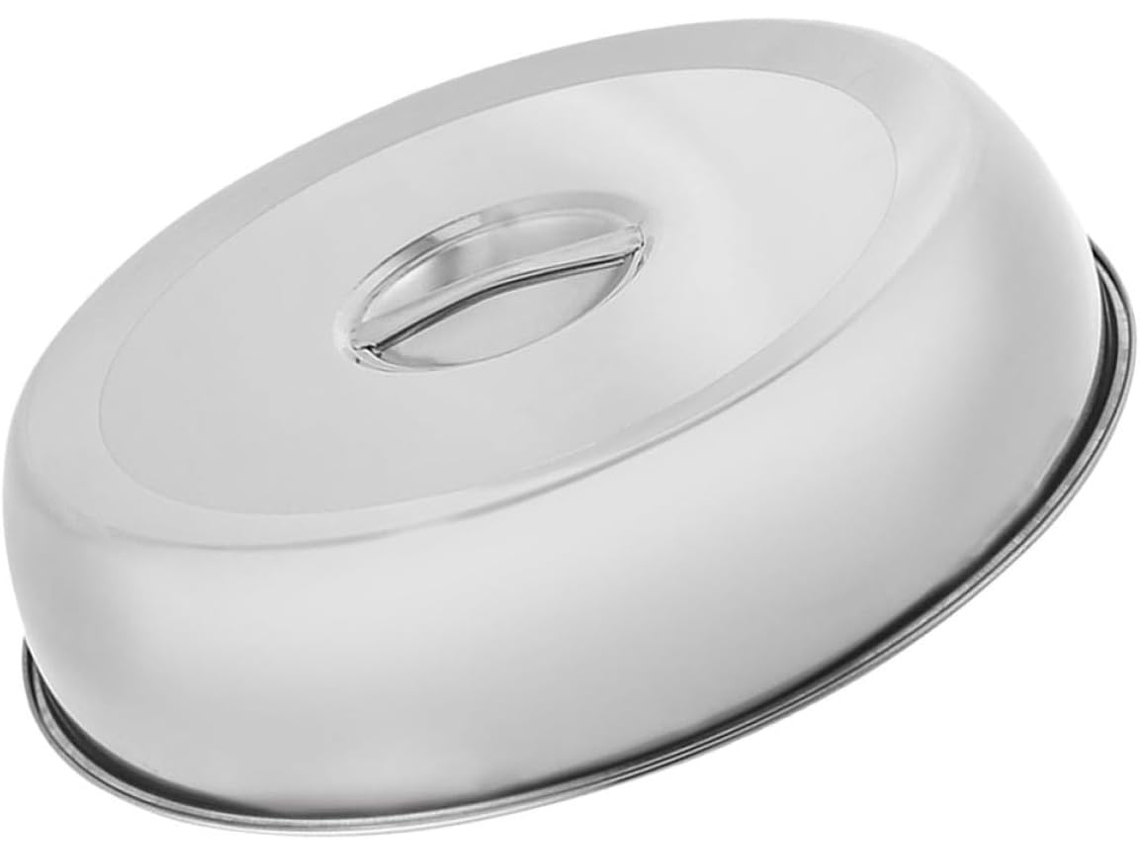 Tampa De Cúpula Aço Inoxidável Para Alimentos 28 Cm, Metal Anti-respingos Cozinhar E Grelhar