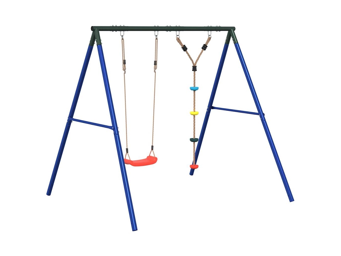 Outdoor Swing Set, Outdoor Swing Sets Vidaxl Multicolor Aço (n/a)