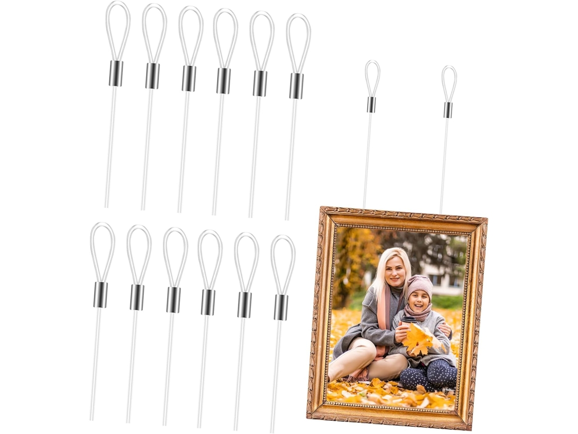Conjunto de 12 Cordões para Quadros Pendurantes, Cordão de Nylon para Varal Roupas com Duplos ou Presilhas Natal