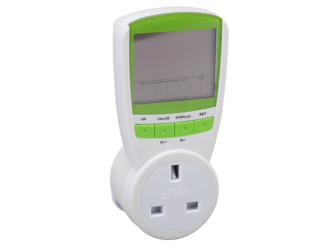 Laxiscreed Sistema De Monitorização De Energia 230v Com Plugue Uk Para Teste De Tensão E Faturação
