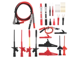 Kit de Fios de Teste Multímetro P1300f 28pcs Plugue Banana 4mm com Gancho e Grampo de Crocodilo Universal
