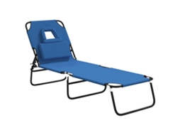 Sun Lounger, Sun Loungers Vidaxl Azul Aço (n/a)