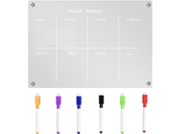 Tableau Blanc Com Stylo Aimanté Effaçable À Sec En Acrylique Magnétique Pour Planification Quotidienne Et