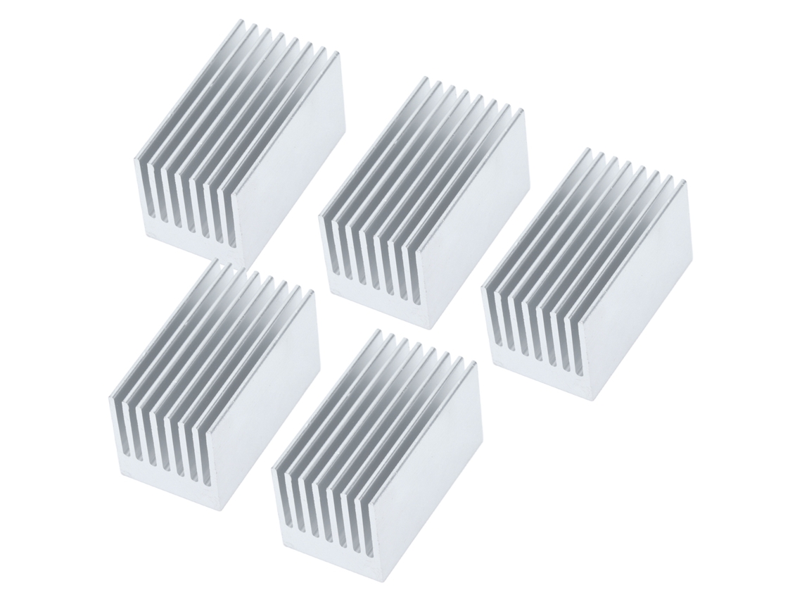 5 Peças Dissipador de Calor de Alumínio Oxidação Anódica 51.6x28x28mm para Módulo de Potência