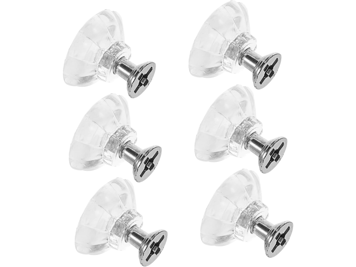 Gadpiparty Conjunto De 6 Puxadores Acrílico Para Portas Armários Sapatos E Estantes, Seguros E Fáceis De Usar, Ideais