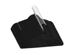Conjunto de 20 Cabides MAISON EXCLUSIVE Veludo Preto Antiderrapantes