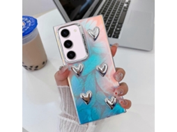 Capa Para Celular Tpu Com Textura A Laser De 5 Corações Galvanizada