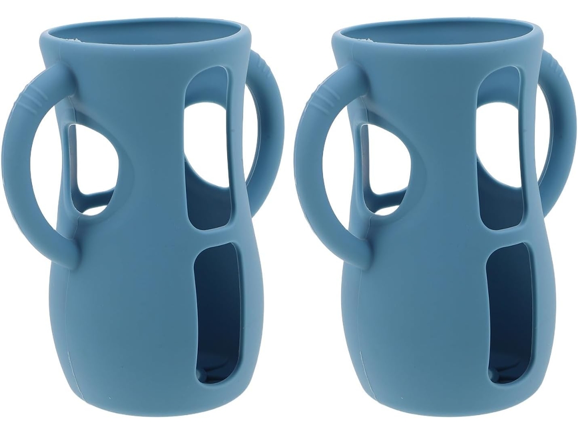 2 Fundas Protetoras De Silicone Para Biberones De 240 Ml, Antirrotura Compatibles Com