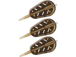 Conjunto de 3 Alimentadores Retráteis para Pesca de Carpa Gaiola para Isca de 40g com Anzóis SFUSHOS