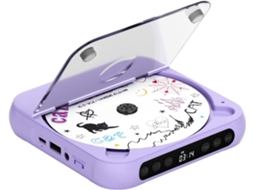 Leitor Cd Portátil Com Duas Caixas De Estéreo, Recarregável E Com Bluetooth Para Uso Doméstico Com Fones De
