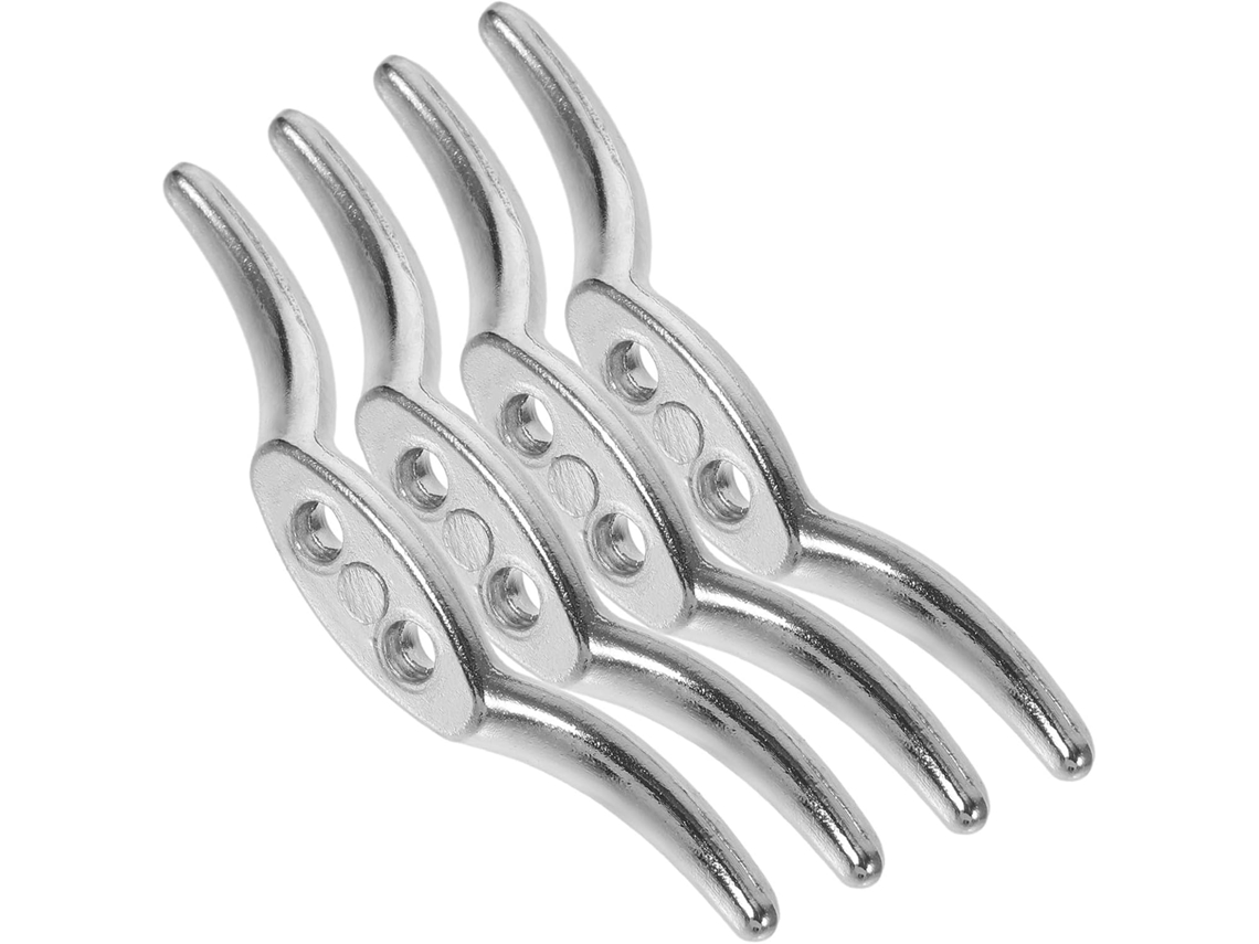 Stobok Conjunto De 4-ganchos Metálicos Para Cordões Persianas, Seguros, Resistentes, Prateados, Adequados Para Uso
