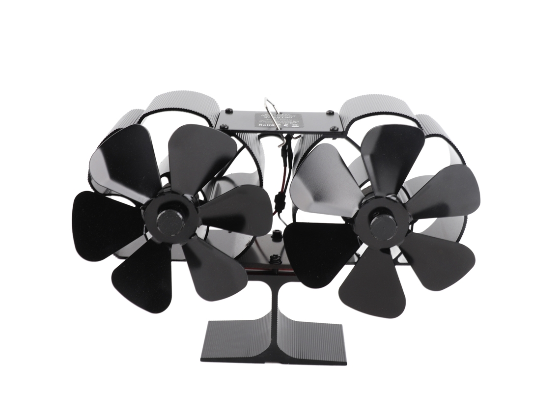 Ventilador para lareira com 6 pás, alta temperatura, eficiente, ecológico LAXISCREED