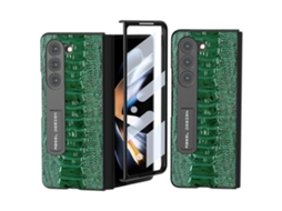 Pelicula de Vidro FACPOET Crocodile Texture Kickstand