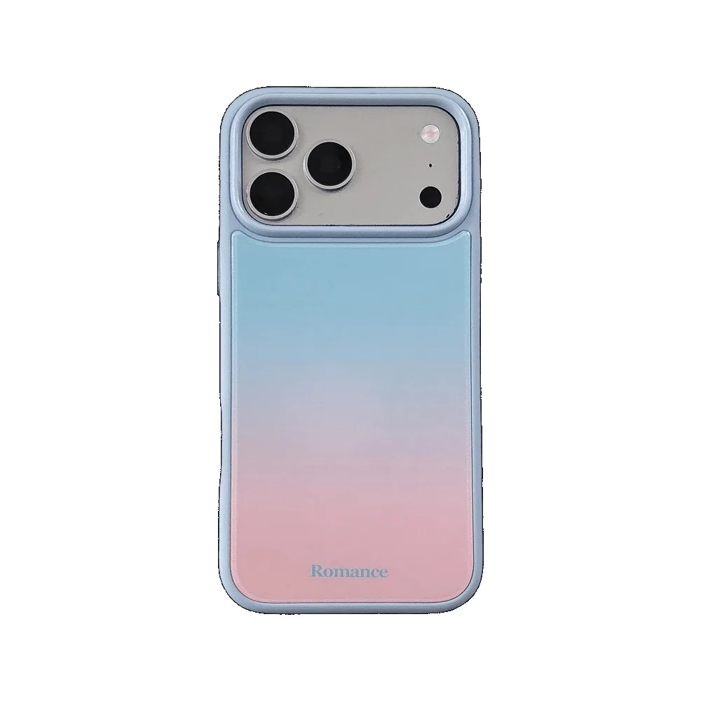 (azul-rosa, Iphone 15 Pro Max) Capa Para Celular Com Degradê Arco-íris – Capa Protetora Fosca, Antirrisco E Resistente A Impactos